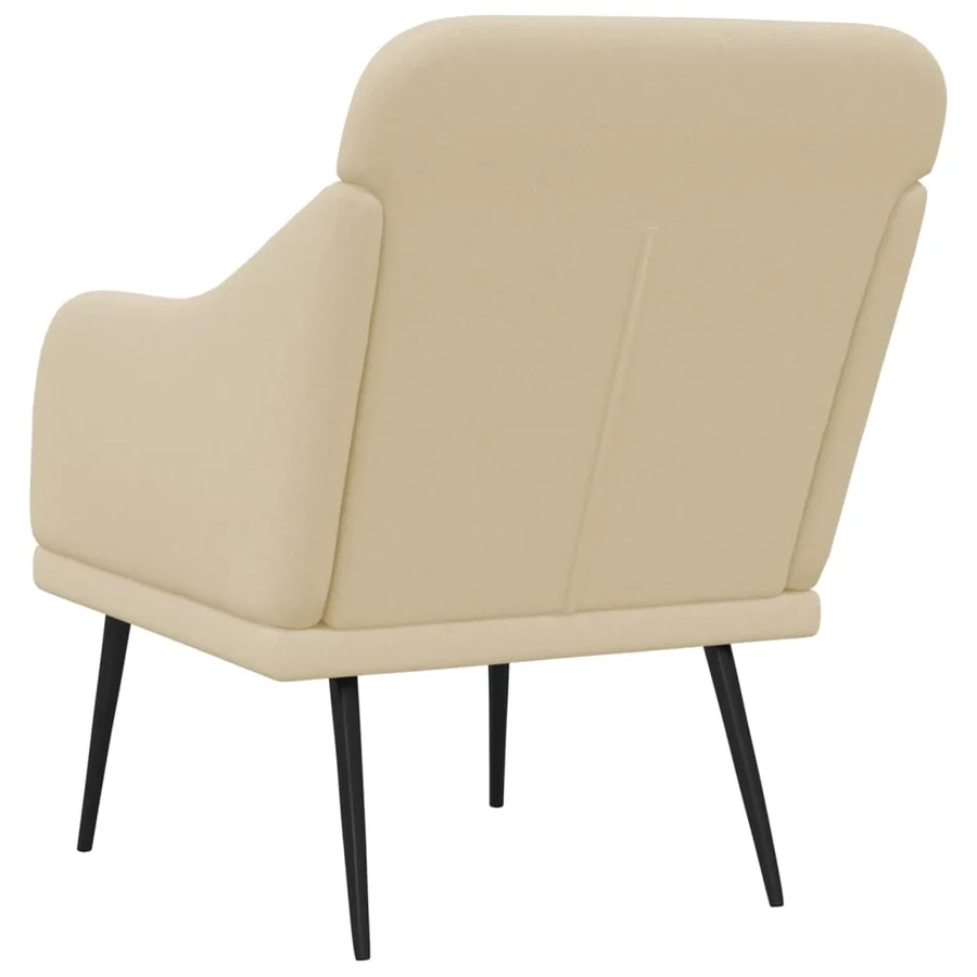 Fauteuil Crème 63x76x80 cm Tissu - 5