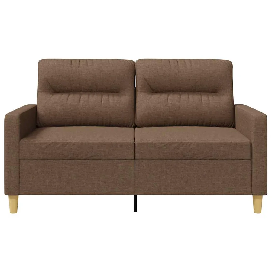 Canapé à 2 places Marron 120 cm Tissu - 4