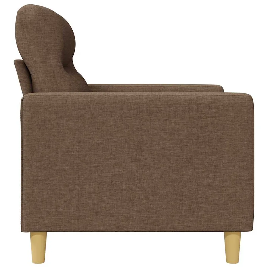 Canapé à 2 places Marron 120 cm Tissu - 5