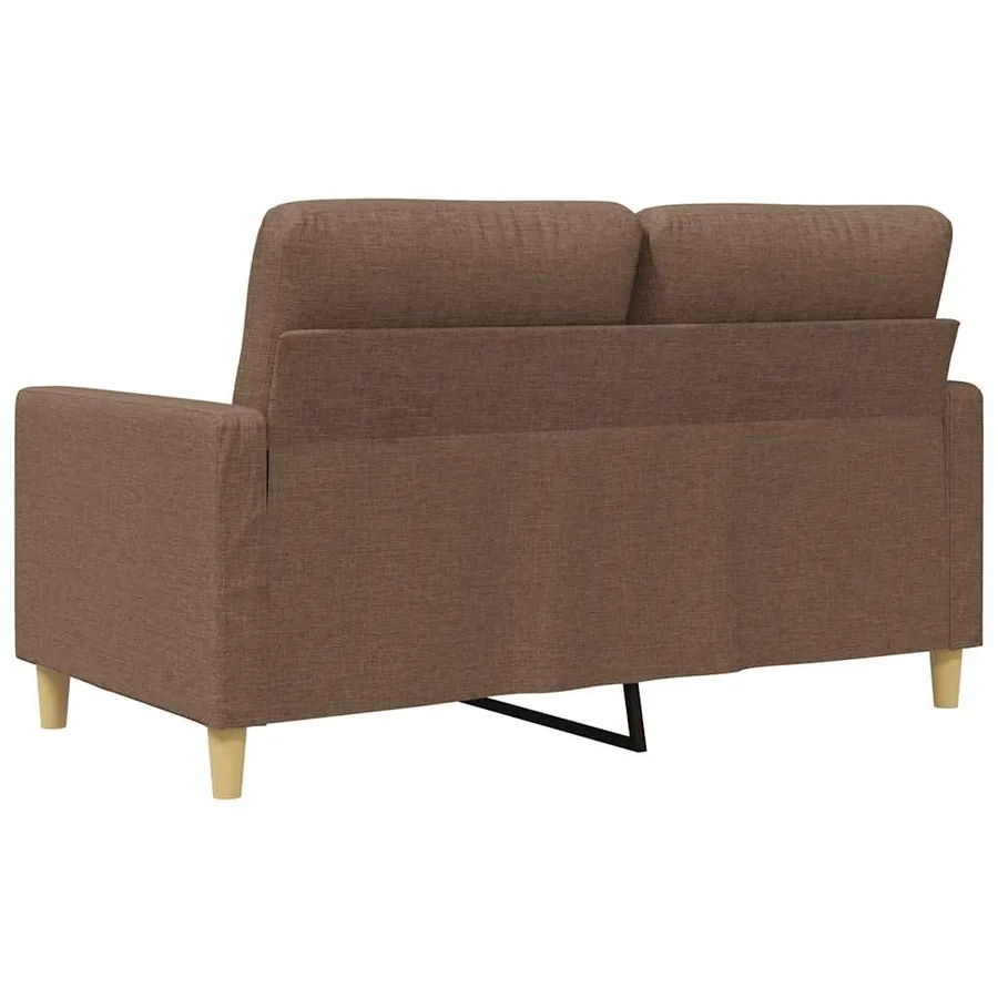 Canapé à 2 places Marron 120 cm Tissu - 6