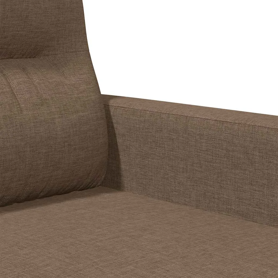 Canapé à 2 places Marron 120 cm Tissu - 7