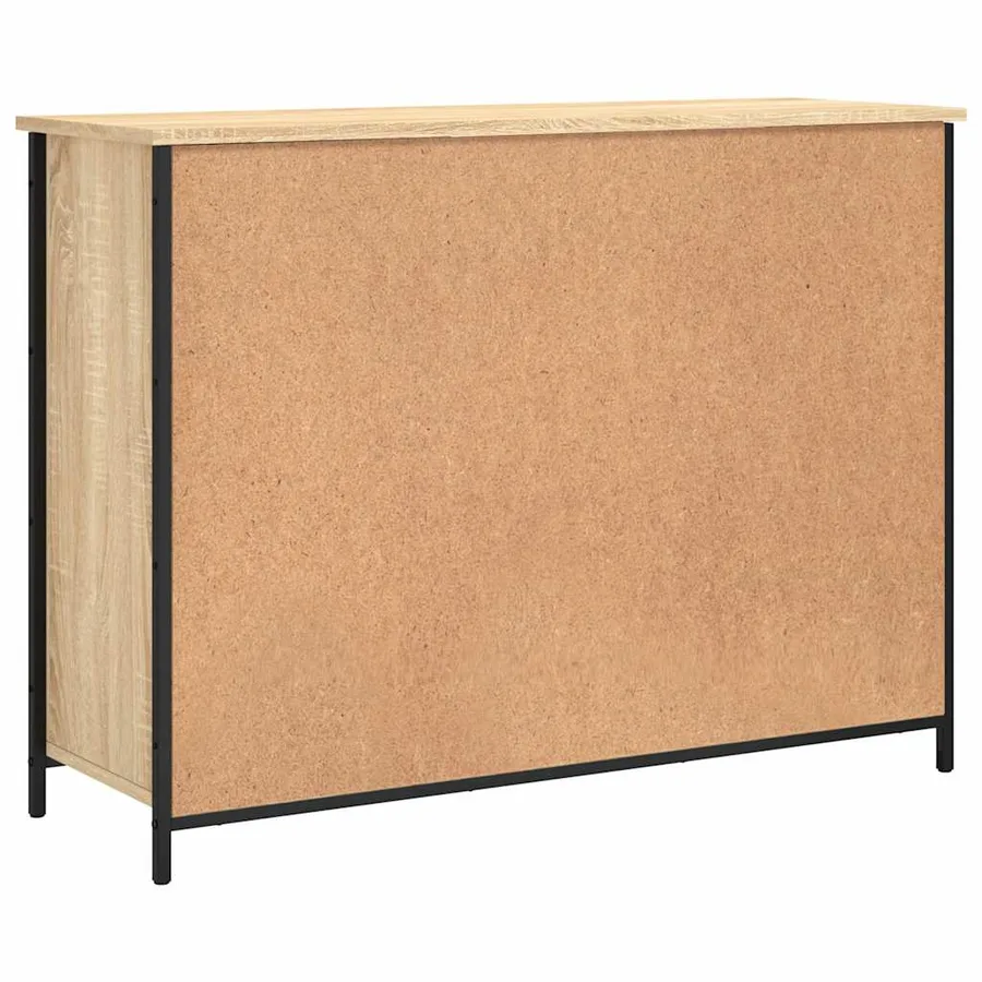 Buffet chêne sonoma 100x35x75 cm bois d'ingénierie - 8