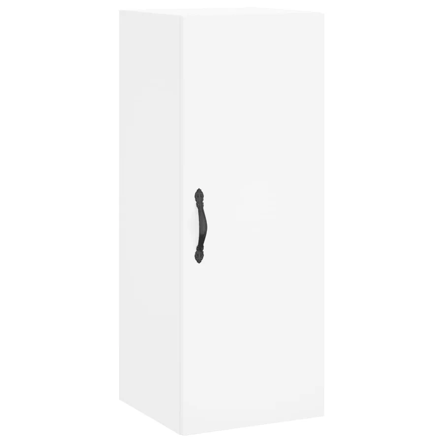 Buffet haut Blanc 34,5x34x180 cm Bois d'ingénierie - 5