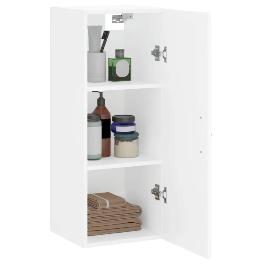 Armoire murale blanc 34,5x34x90 cm bois d'ingénierie - 4