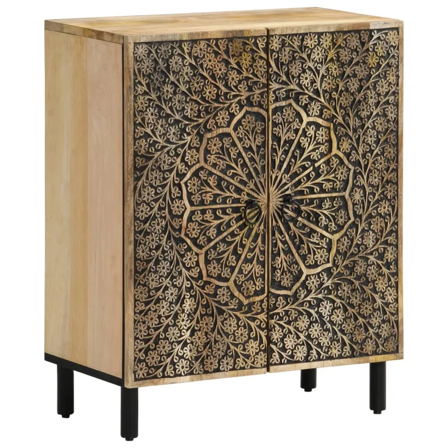 Armoires latérales 3 pcs 60x33x75 cm bois massif de manguier - 2