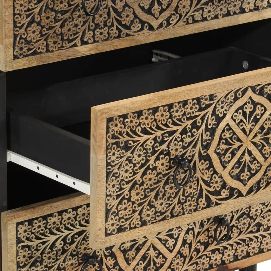 Armoire latérale 60x33x75 cm bois massif de manguier - 9