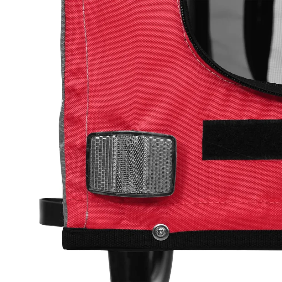 Remorque de vélo pour animaux de compagnie rouge et gris - 11