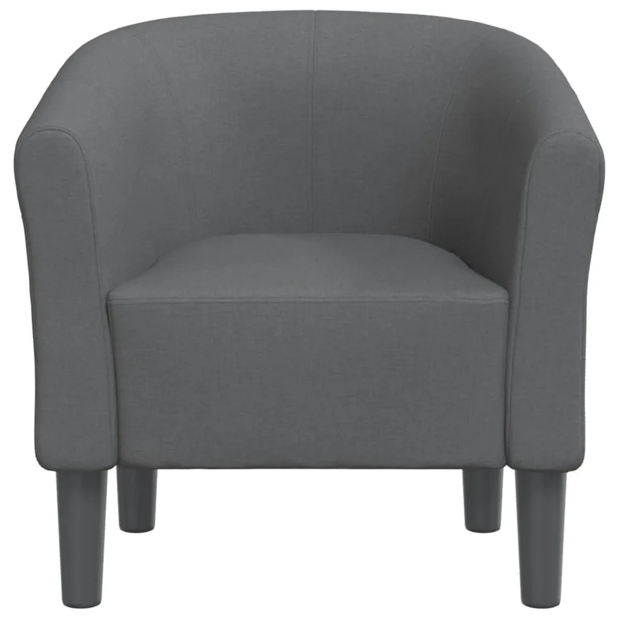 Chaise cabriolet gris foncé tissu - 3