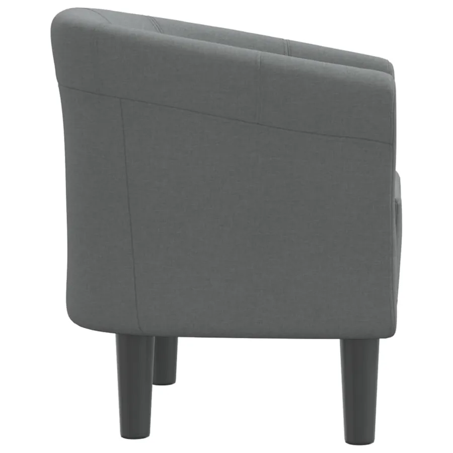 Chaise cabriolet gris foncé tissu - 4