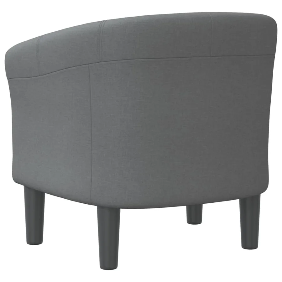 Chaise cabriolet gris foncé tissu - 5