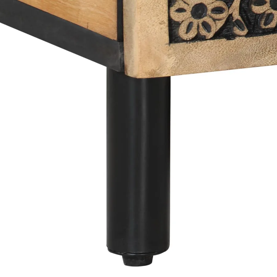 Table basse 80x50x40 cm bois de manguier massif - 11