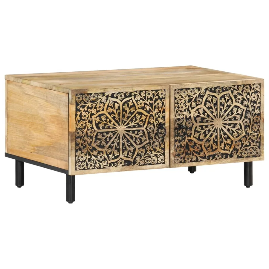 Table basse 80x50x40 cm bois de manguier massif - 2
