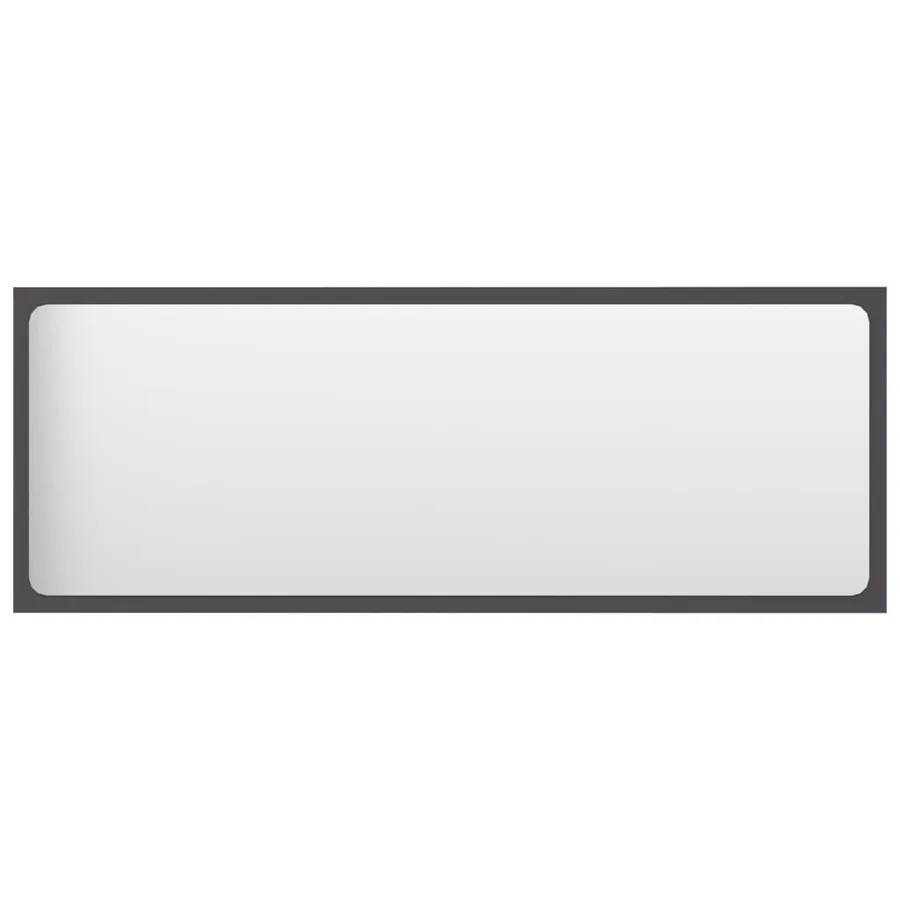 Miroir de salle de bain Gris 100x1,5x37 cm Aggloméré - 2