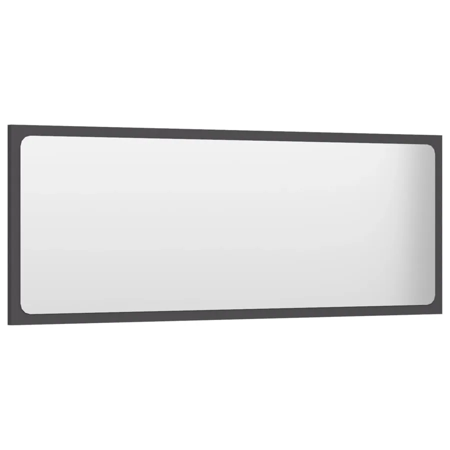 Miroir de salle de bain Gris 100x1,5x37 cm Aggloméré - 3