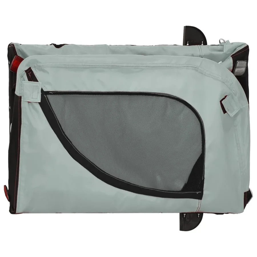 Remorque de vélo pour animaux de compagnie gris et noir - 8