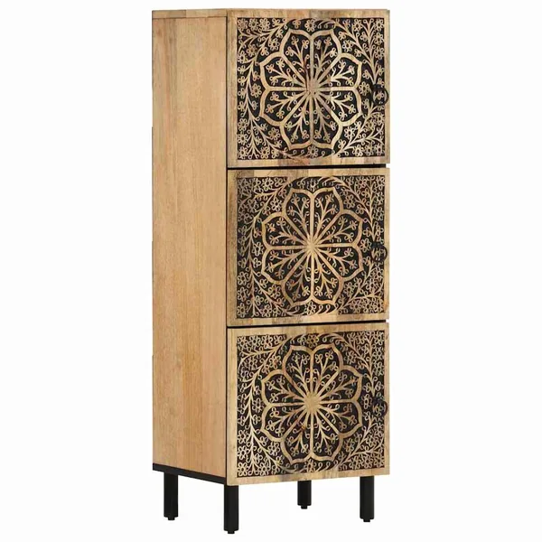 Armoire latérale 40x33x110 cm bois massif de manguier