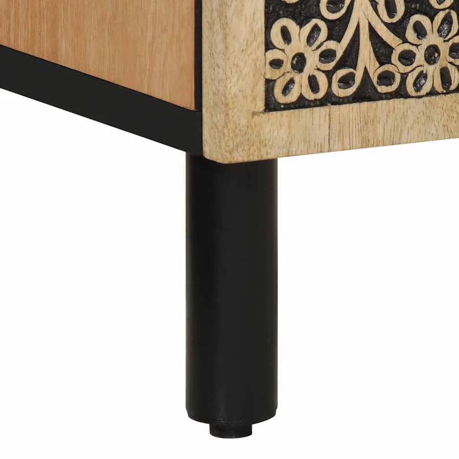 Armoire latérale 40x33x110 cm bois massif de manguier - 10