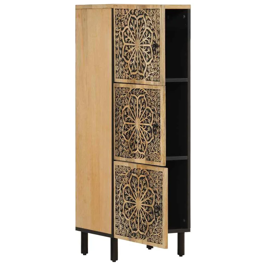 Armoire latérale 40x33x110 cm bois massif de manguier - 2