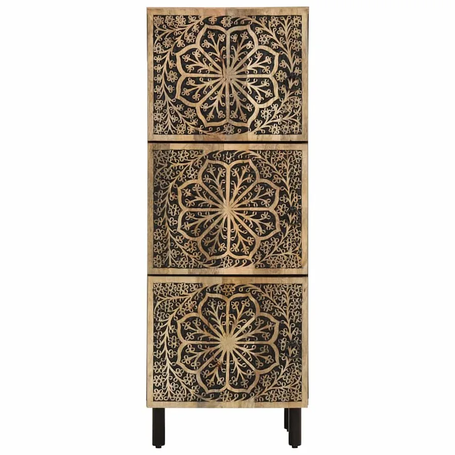 Armoire latérale 40x33x110 cm bois massif de manguier - 3