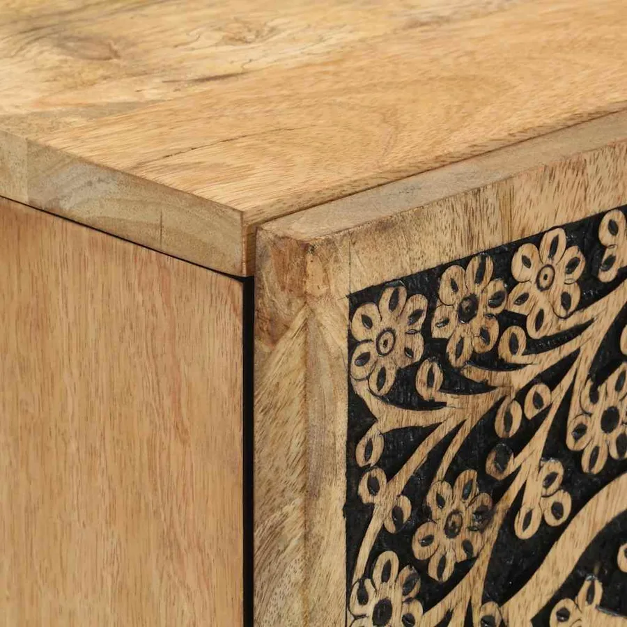 Armoire latérale 40x33x110 cm bois massif de manguier - 7