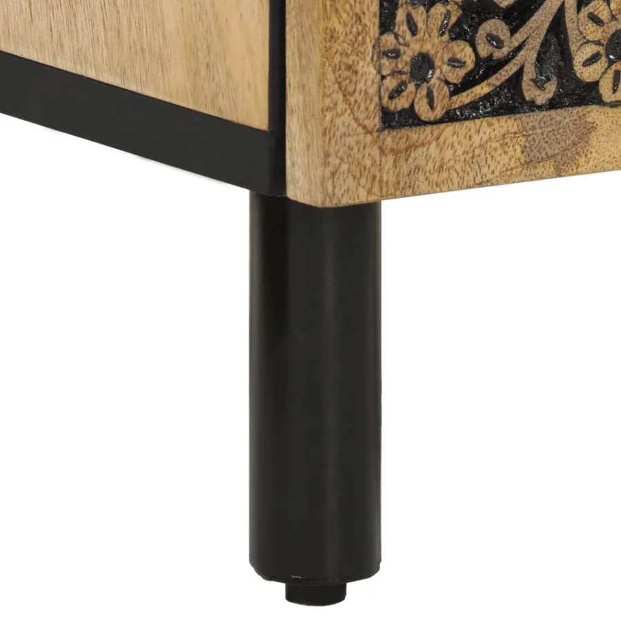 Armoire latérale 40x33x75 cm bois massif de manguier - 10