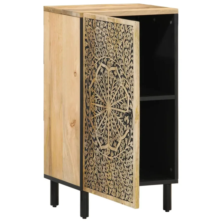 Armoire latérale 40x33x75 cm bois massif de manguier - 2