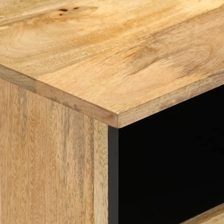 Meuble TV 100x33x46 cm bois massif de manguier - 6