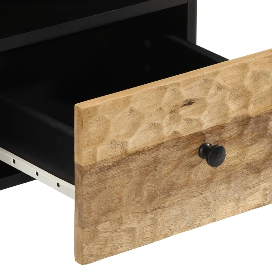 Meuble TV 100x33x46 cm bois massif de manguier - 7