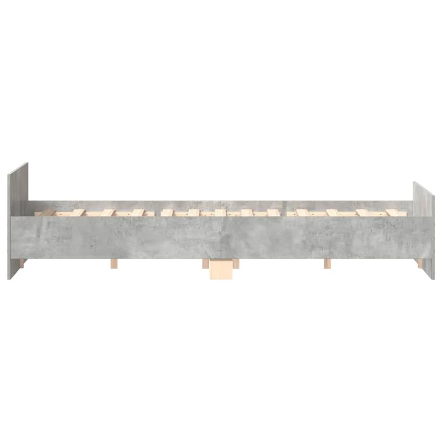 Cadre de lit sans matelas gris béton 160x200 cm - 7