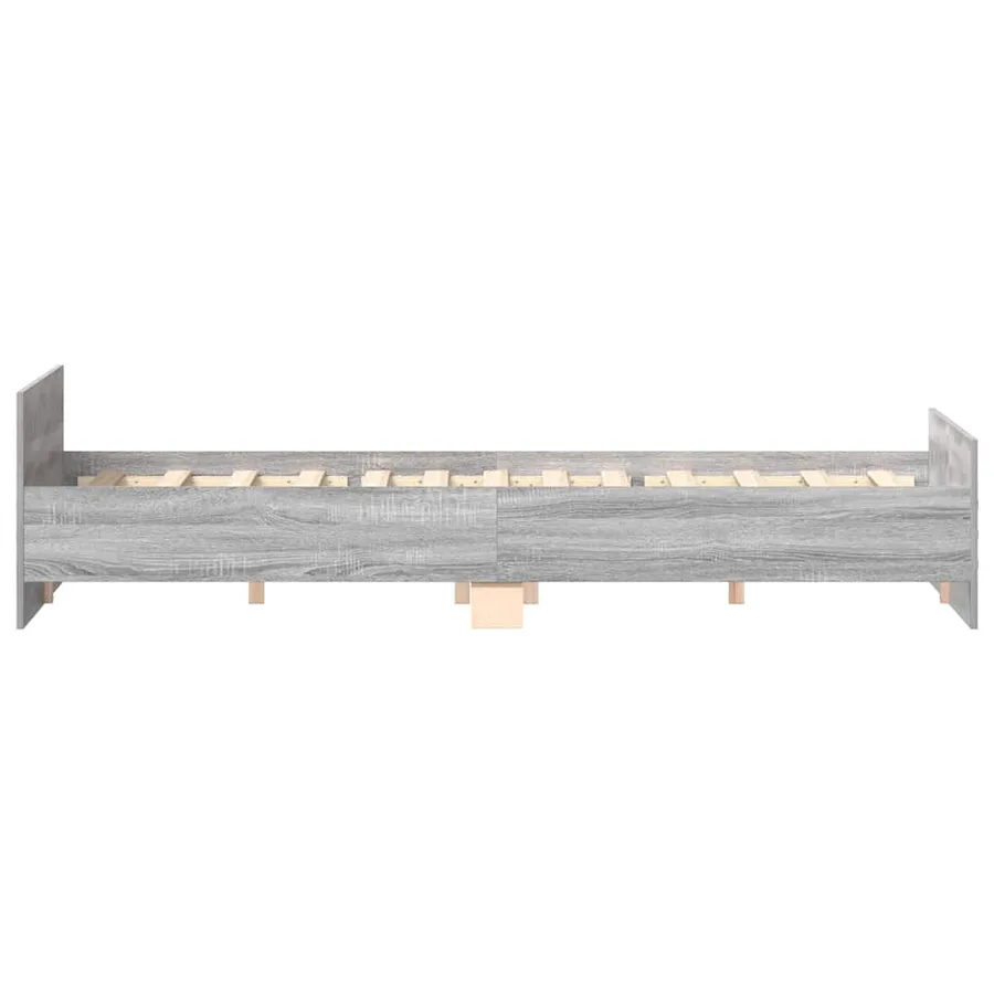 Cadre de lit sans matelas sonoma gris 160x200 cm - 7