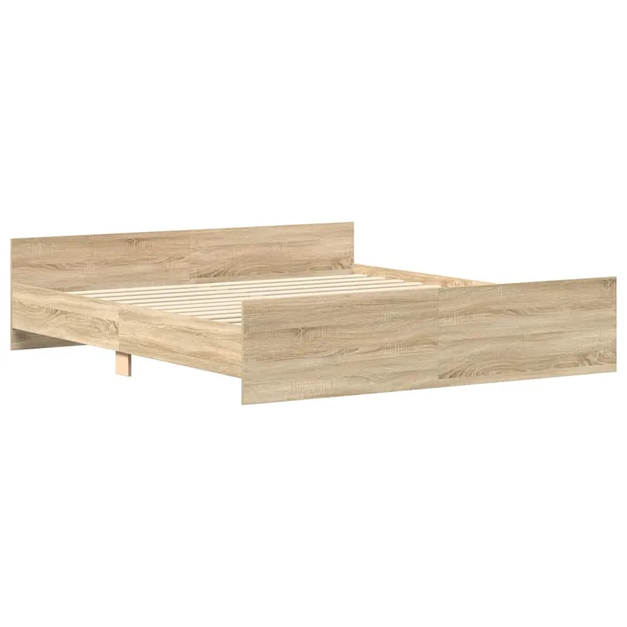 Cadre de lit sans matelas chêne sonoma 180x200 cm - 4