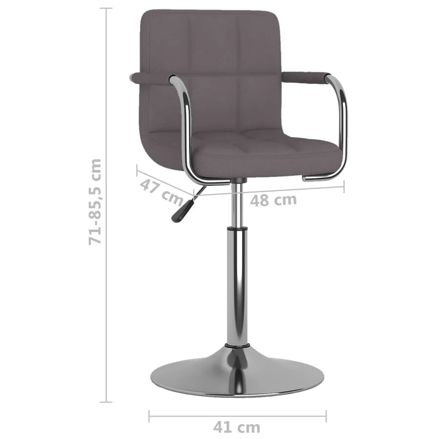 Tabouret de bar Taupe Tissu - 9