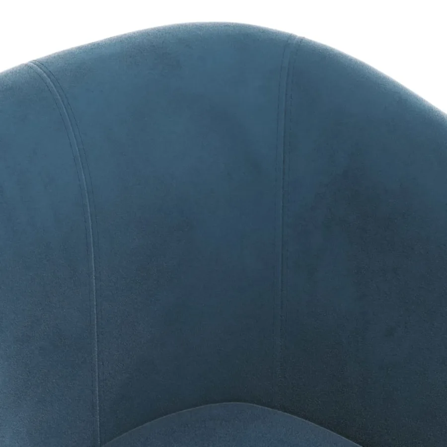 Chaise cabriolet bleu foncé velours - 6