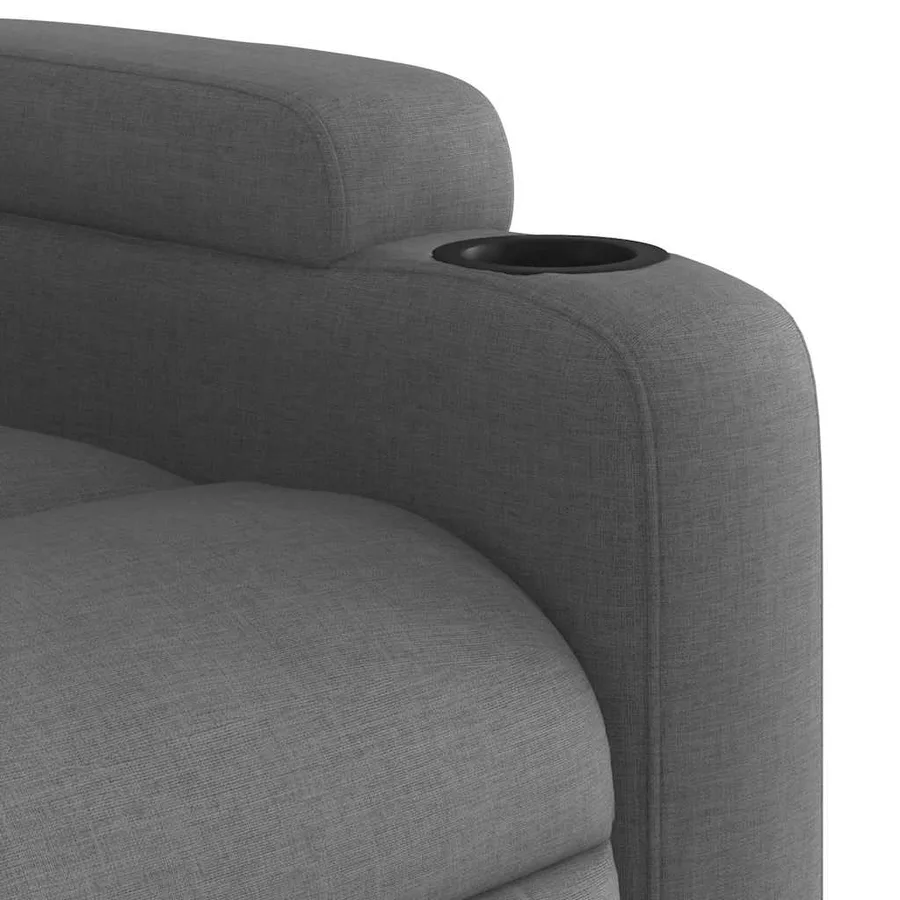 Fauteuil de massage inclinable Gris foncé Tissu - 10