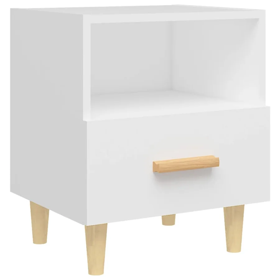 Table de chevet Blanc 40x35x47 cm - 2