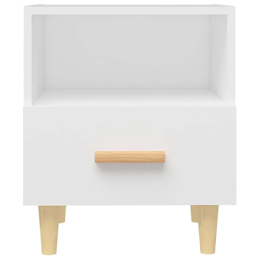 Table de chevet Blanc 40x35x47 cm - 4