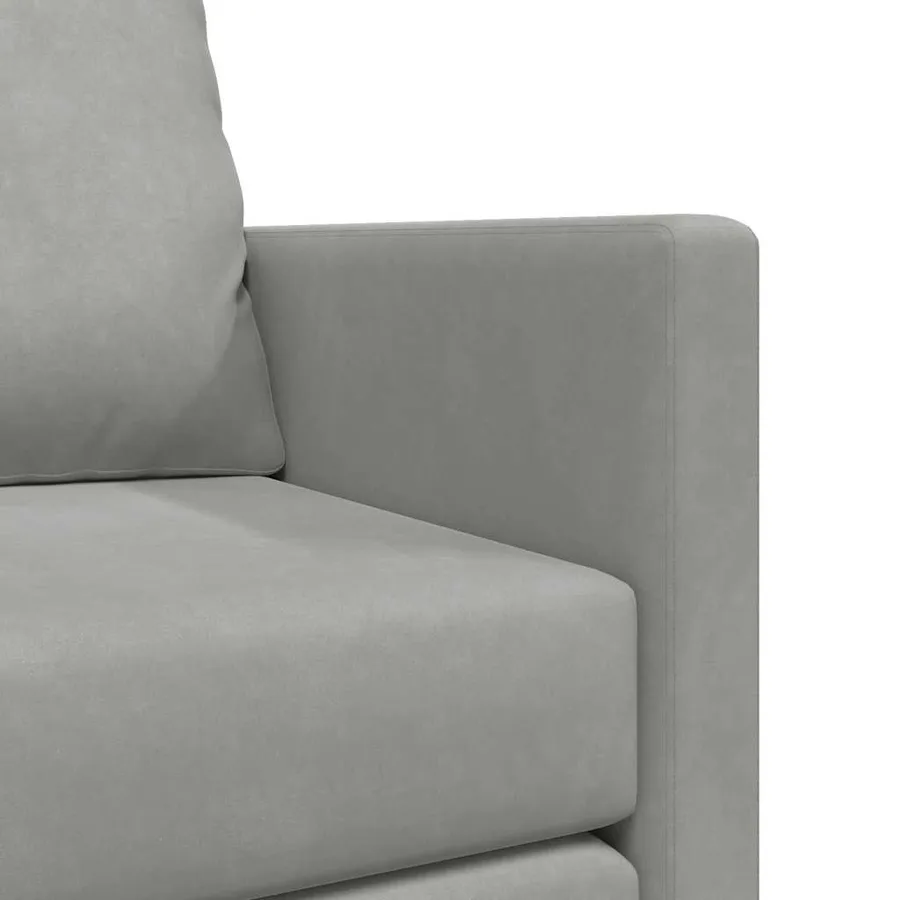 Canapé-lit 2 en 1 gris clair 122x204x55 cm velours - 9