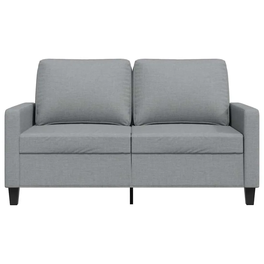 Canapé à 2 places Gris clair 120 cm Tissu - 4
