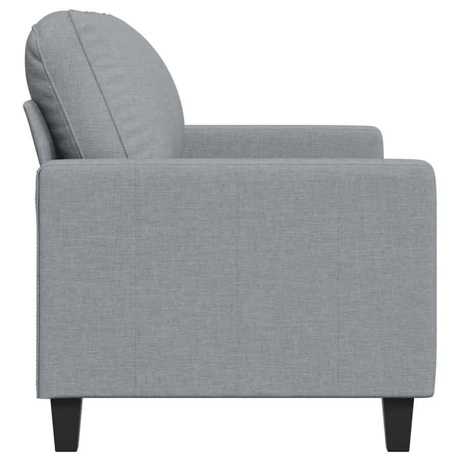 Canapé à 2 places Gris clair 120 cm Tissu - 5