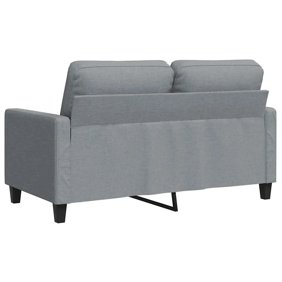 Canapé à 2 places Gris clair 120 cm Tissu - 6