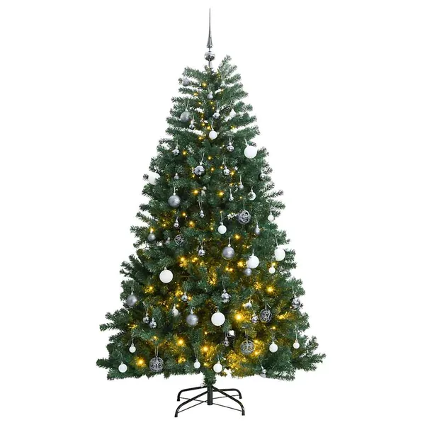 Sapin de Noël artificiel articulé 300 LED et boules 240 cm