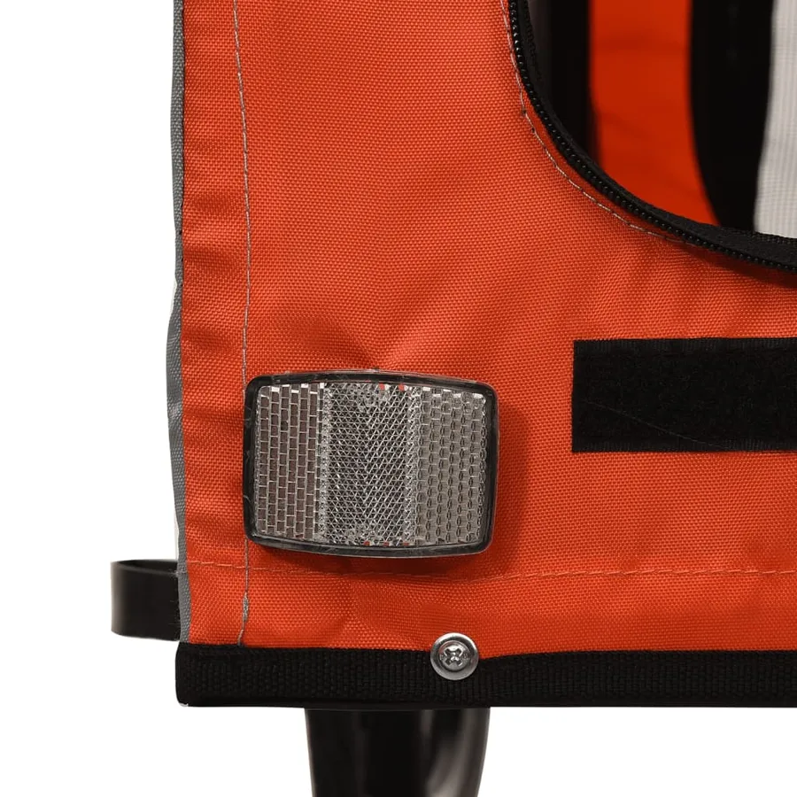 Remorque de vélo pour animaux de compagnie orange et noir - 11