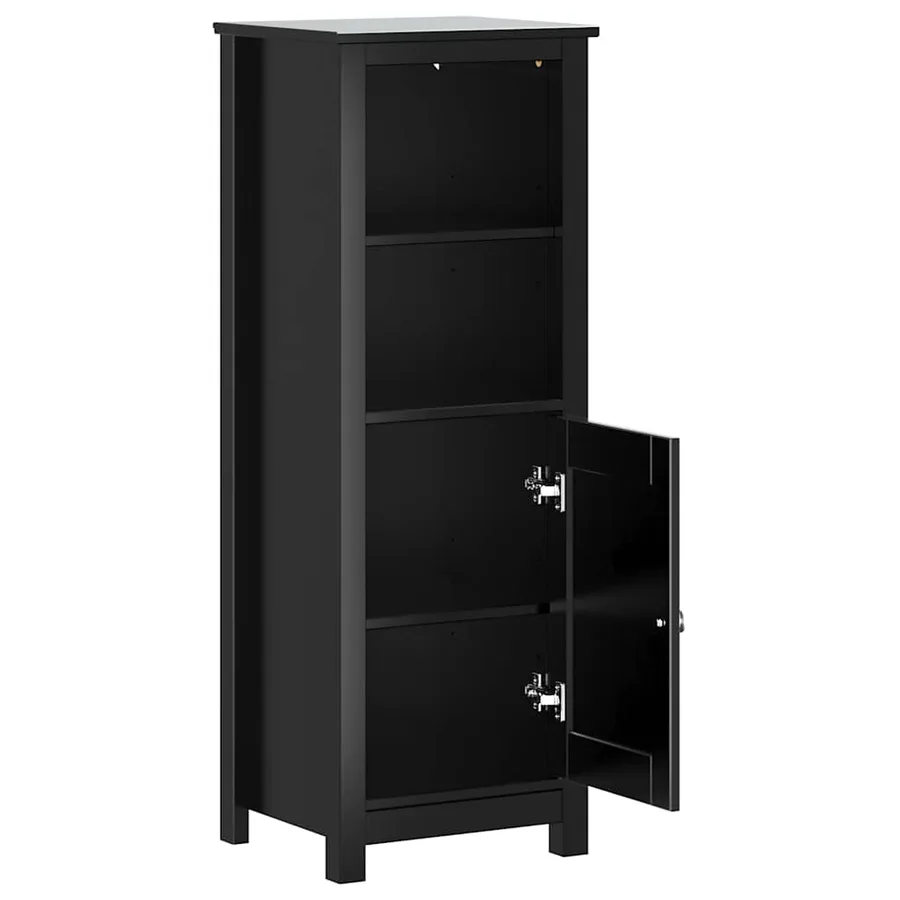 Armoire de salle de bain BERG noir 40x34x110 cm pin massif - 4