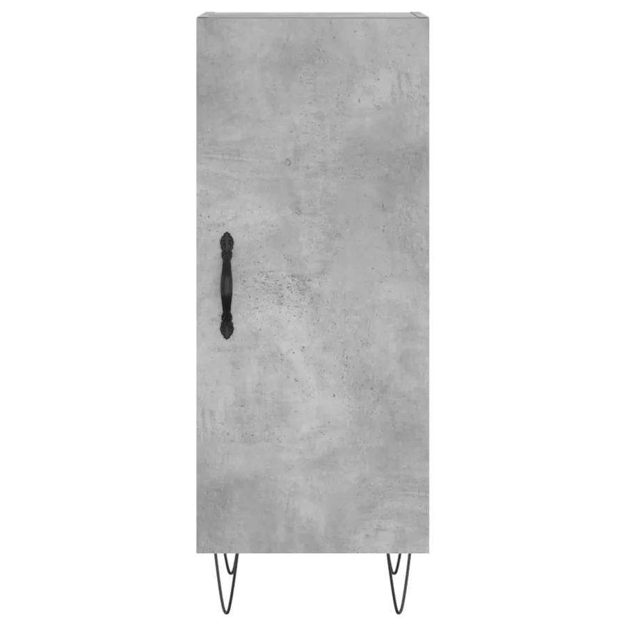 Buffet haut Gris béton 34,5x34x180 cm Bois d'ingénierie - 8