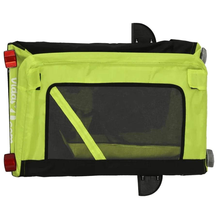 Remorque de vélo pour animaux de compagnie vert et noir - 10