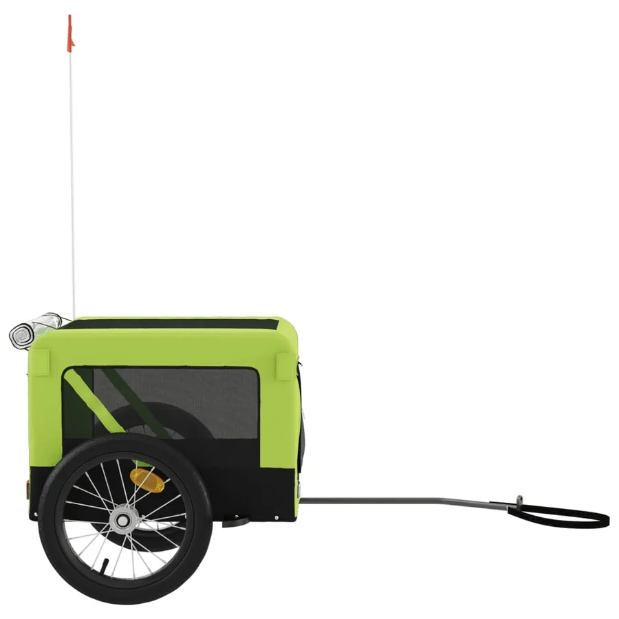 Remorque de vélo pour animaux de compagnie vert et noir - 7