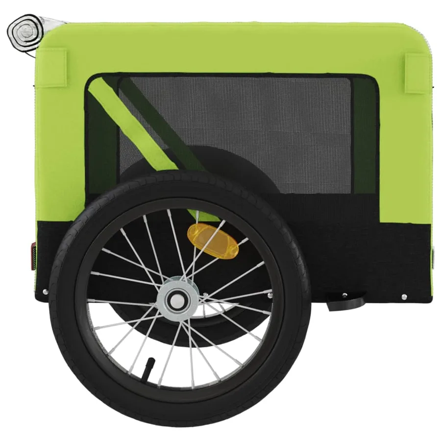 Remorque de vélo pour animaux de compagnie vert et noir - 8