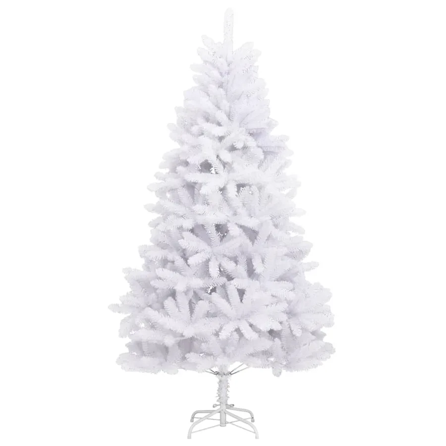 Sapin de Noël artificiel à charnières avec support blanc 210 cm - 2