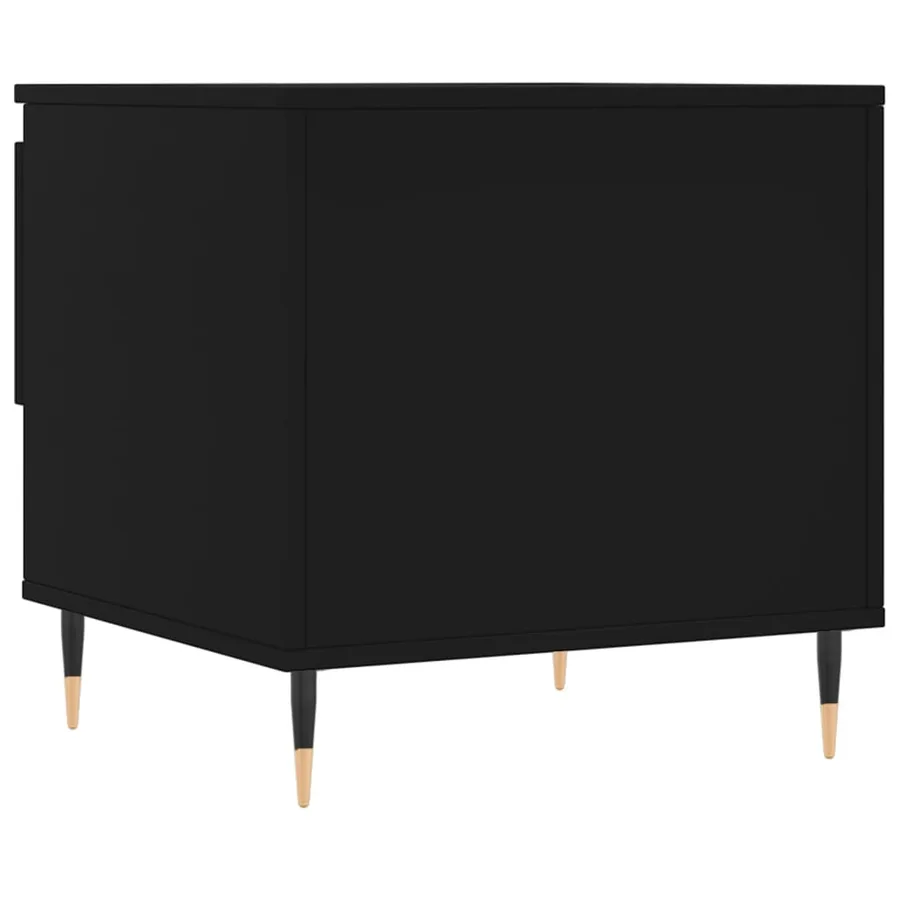 Table basse noir 50x46x50 cm bois d’ingénierie - 8