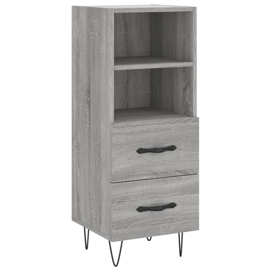 Buffet haut Sonoma gris 34,5x34x180 cm Bois d'ingénierie - 7